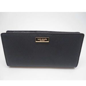 Kate Spade Stacy Laurel Way Black Wallet -Like New